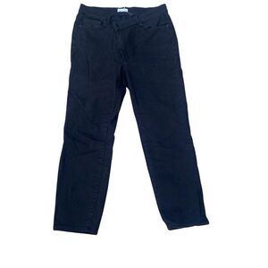 Good American Jeans Women 15/32 Good Waist Classic Straight Black Stretch Denim